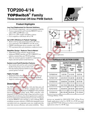 TOP201YN datasheet  